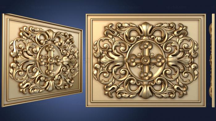 3D model Religious panel for icon case (STL)